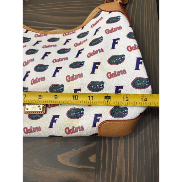 University of Florida Gators Dooney Bourke Pebble Grain Leather Tote Purse White - Picture 10 of 11